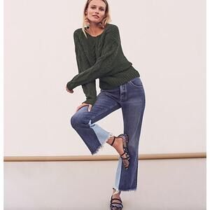 Anthropologie Pilcro High Rise Two Tone Flare Jeans Size 26